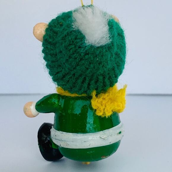 Vintage Wood Pig Christmas Tree Ornament - Picture 3 of 7